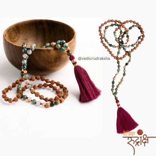 81-min-1.jpg Agate Mala Bead Necklace – 108 Natural Beads Approx 7mm - Image 1